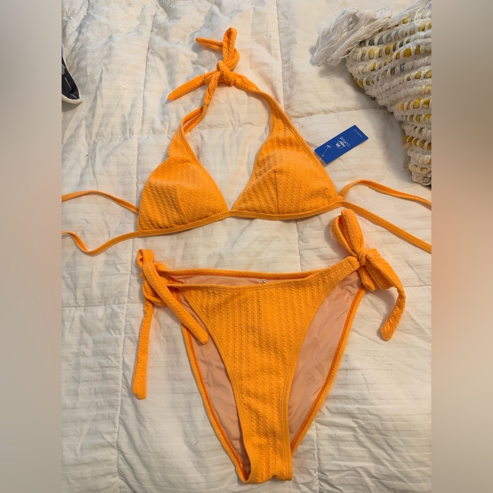 Cupshe Orange Bikini Set